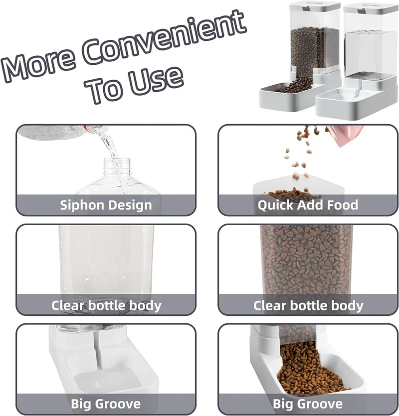 Gravity Pet Feeder and Water Dispenser Set - Image 5