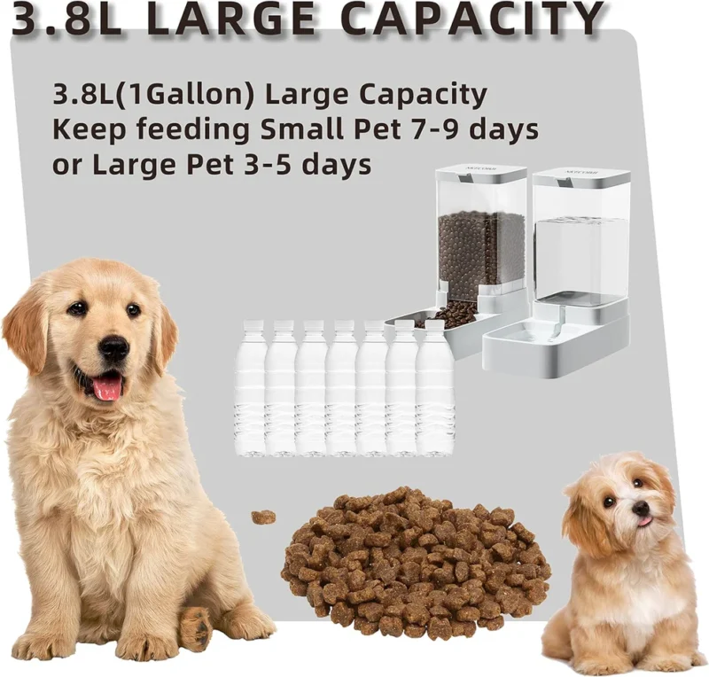 Gravity Pet Feeder and Water Dispenser Set - Image 4