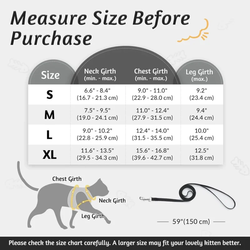 Cat Harness and Leash Set for Walking Escape Proof - Image 7